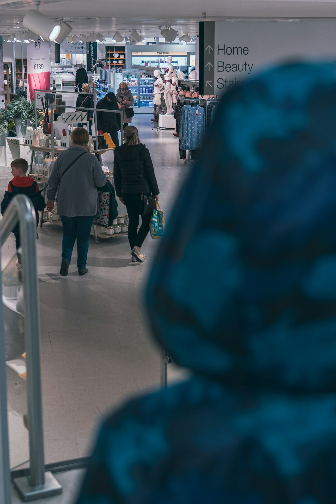 store detective watching shoppers